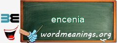 WordMeaning blackboard for encenia